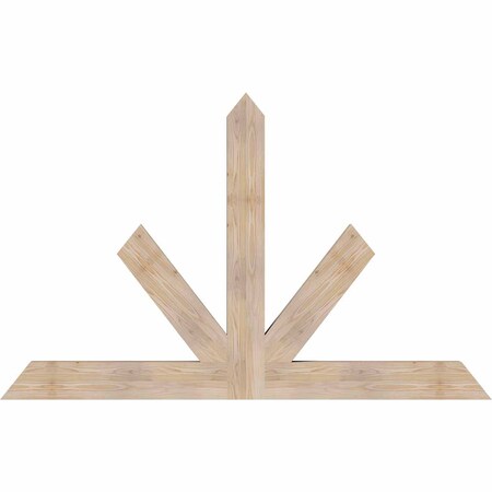 Ekena Millwork Saratoga Smooth Timber Gable Bracket, Douglas Fir, 72"W x 45"H x 3 1/2"D x 5 1/2"F, 15/12 Pitch GBW072X45X0406SAR00SDF